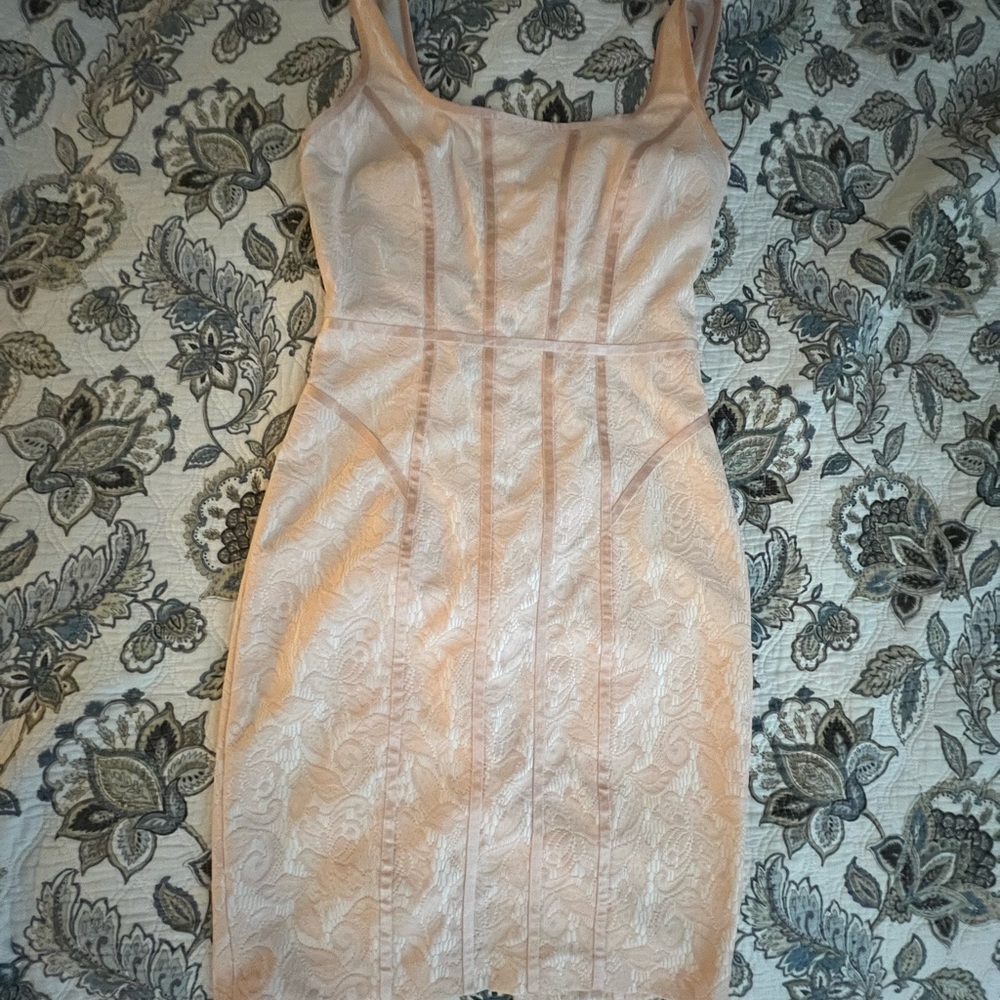 Blush pink cocktail dress